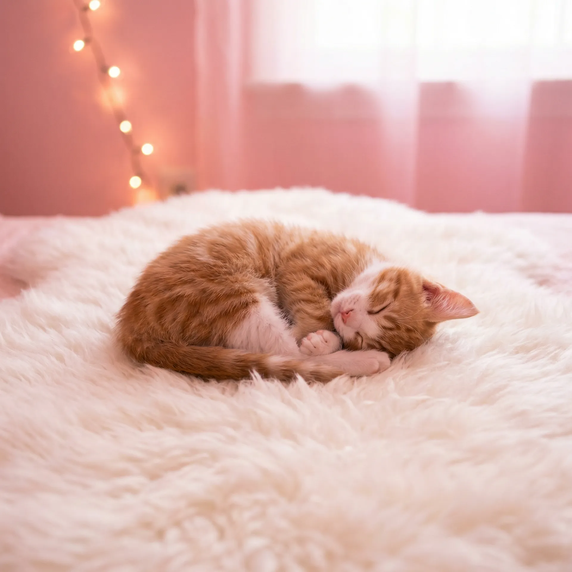 小猫蜷成一团入睡 - 年轻的母亲4兔费线