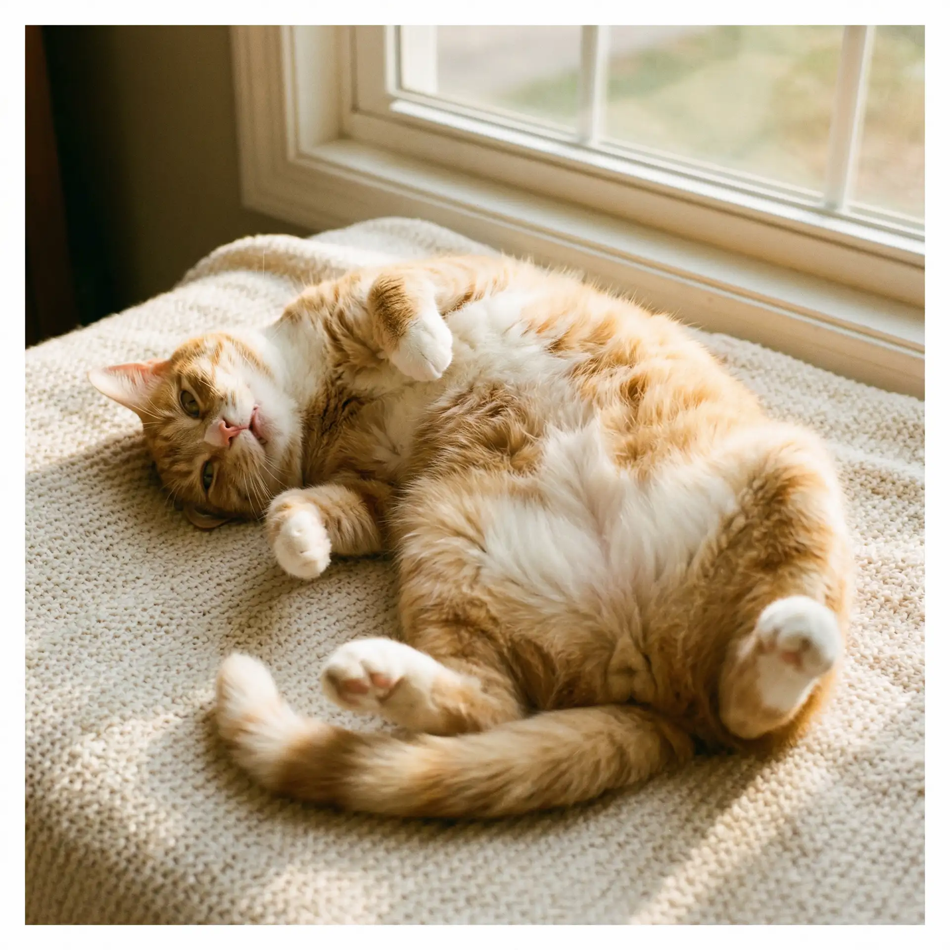 猫咪仰躺露出肚皮 - 年轻的母亲4兔费线